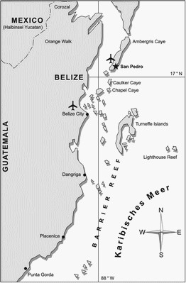 kaart Belize