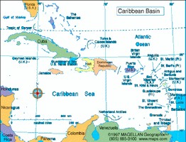 kaart Caribean