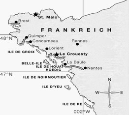 kaart Bretagne
