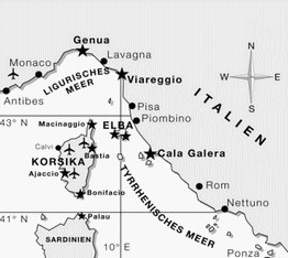 kaart Corsica