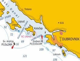 kaart Dubrovnik